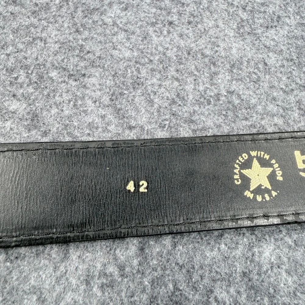 Boston Leather 6582 Clarino High Gloss Duty Belt Black Size 42 Made in USA